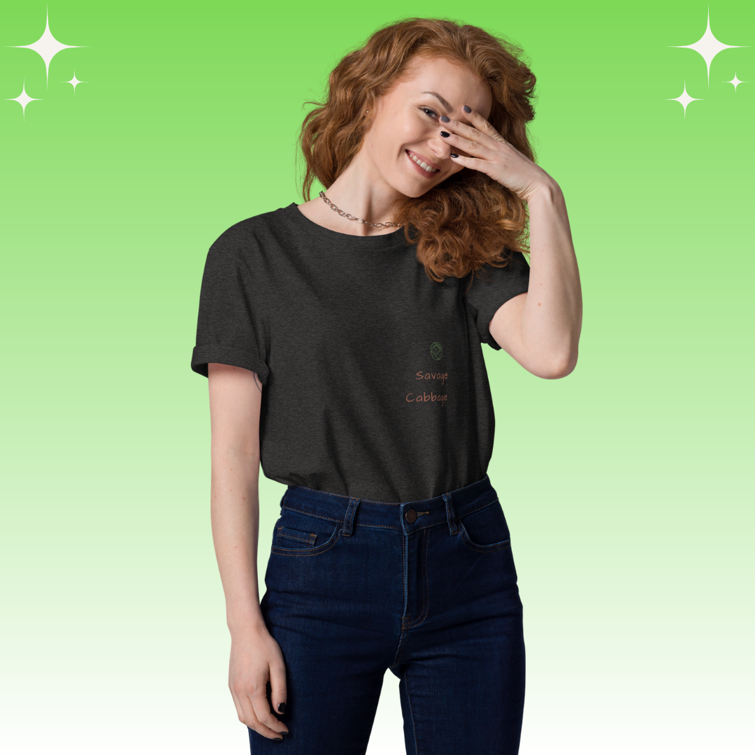 "Savage Cabbage" Dopamine Dressing Unisex fit t-shirt design dark grey