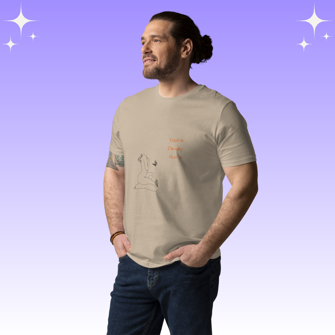 "You're Deadly Hun X" Dopamine Dressing Unisex fit t-shirt design desert dust